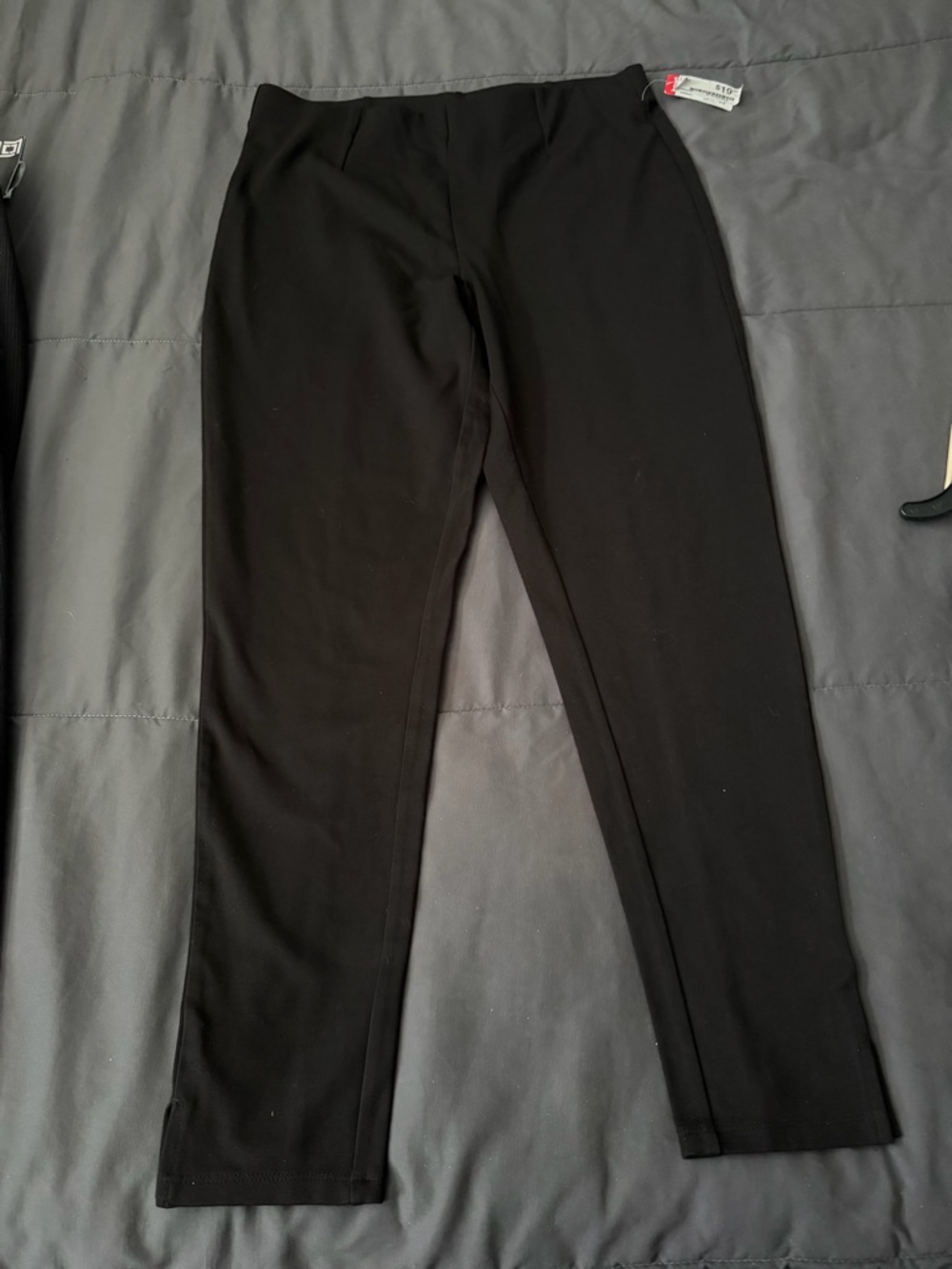 Black Women's Ponte Leggings - Pull on Classic Stretch Large